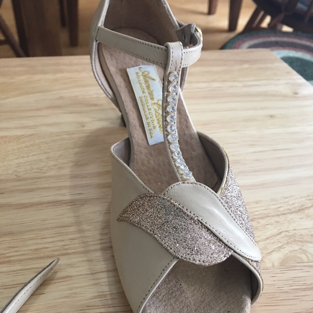 Gold Ballroom Dancing Shoes